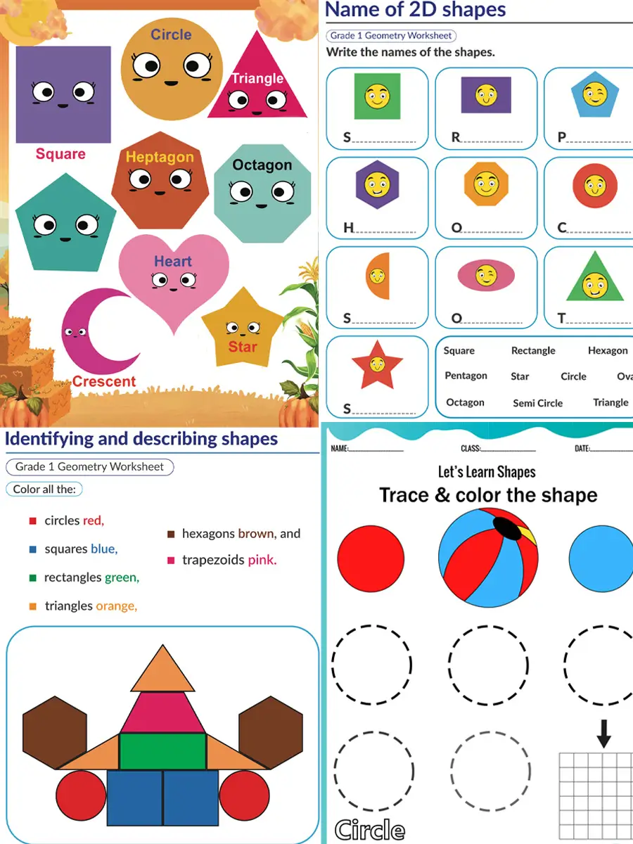 Super Shapes Activity Bundle – 456 Pages of Printable Shape Games and Worksheets - Image 2